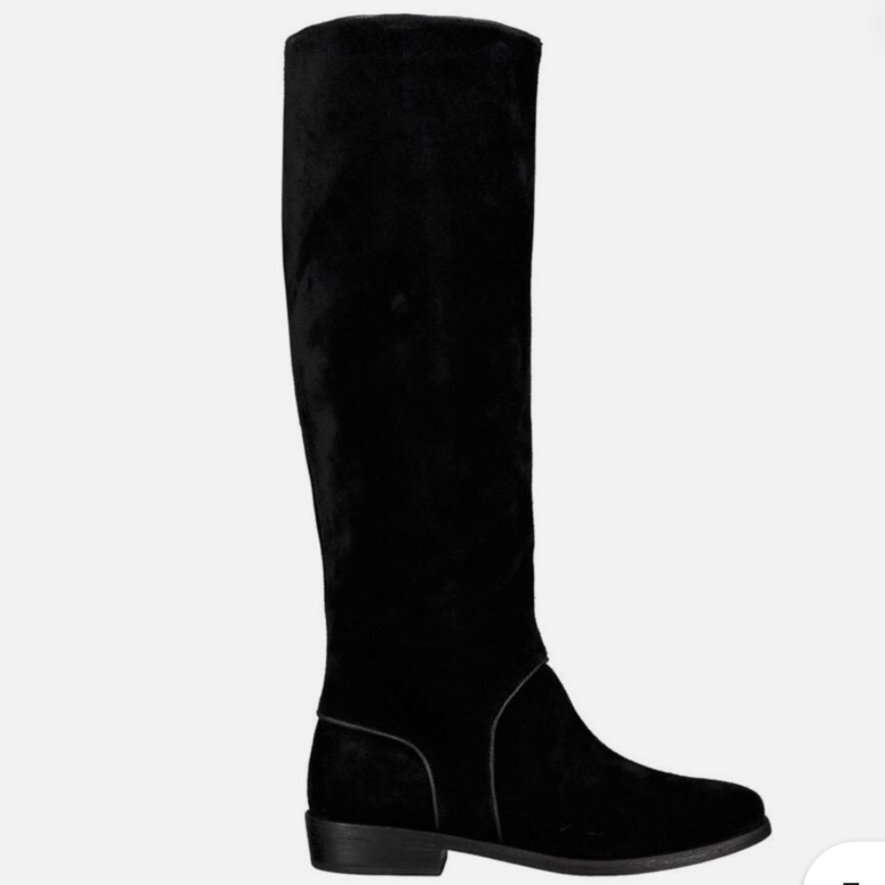 UGG Black Suede Over-the-Knee Pull-On Boots